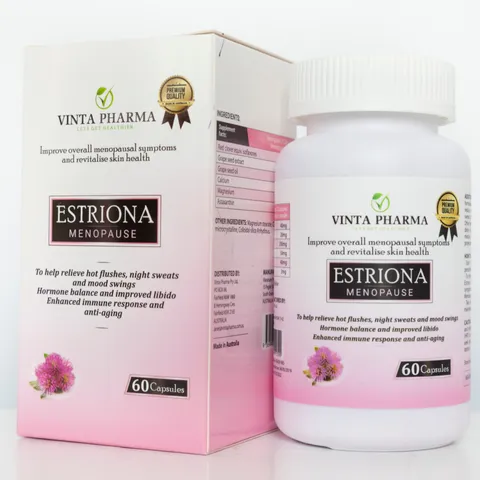Viên Uống Estriona Hỗ Trợ Mãn Kinh - Giảm Dấu Hiệu Tuổi Tác và Tăng Cường Sức Khỏe Đối Với Phụ Nữ 60 Viên Hỗ Trợ Trẻ Hóa Da