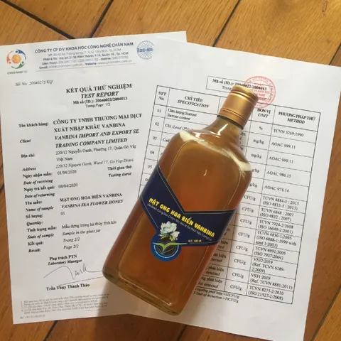 Mật Ong Hoa Biển Vanbina Nguyên Chất 600ml - Thức Uống Kiêng Giàu Dinh Dưỡng, Hỗ Trợ Đốt Mỡ, Chất Lượng Xuất Khẩu Việt Nam