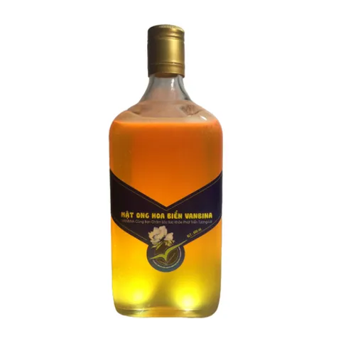 Mật Ong Hoa Biển Vanbina Nguyên Chất 600ml - Thức Uống Kiêng Giàu Dinh Dưỡng, Hỗ Trợ Đốt Mỡ, Chất Lượng Xuất Khẩu Việt Nam