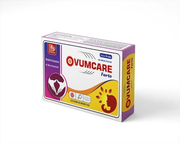 Viên uống Ovumcare Forte tăng khả năng thụ thai - Hỗ trợ điều trị hiếm muộn, bổ sung vi chất dinh dưỡng cho phụ nữ