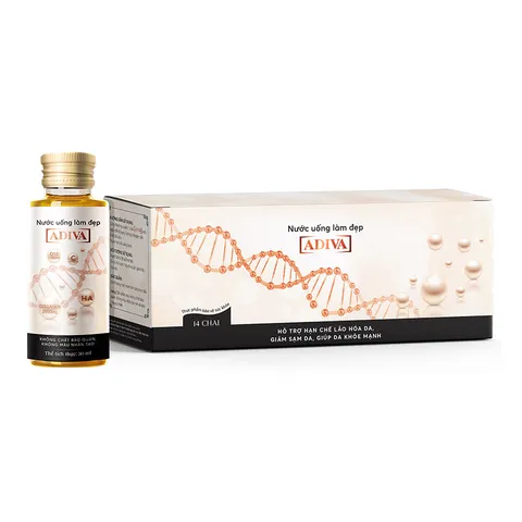 Nước Uống Collagen Làm Đẹp ADIVA 14 Lọ x 30ml - Bioactive Collagen Peptides, Hỗ Trợ Da Săn Chắc, Căng Bóng, Giảm Nhăn