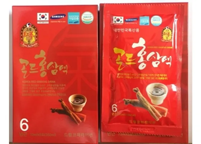 Nước Uống Hồng Sâm 6 Năm Tuổi Hàn Quốc - Thức Uống Bổ Dưỡng 30 Gói x 70ml Tăng Cường Năng Lượng, Hỗ Trợ Sức Khỏe