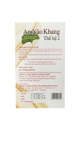 Viên Uống An Não Khang - Hỗ Trợ Hoạt Huyết, Cải Thiện Tuần Hoàn Máu Não, Tăng Cường Sức Khỏe Trí Não, 30 Viên