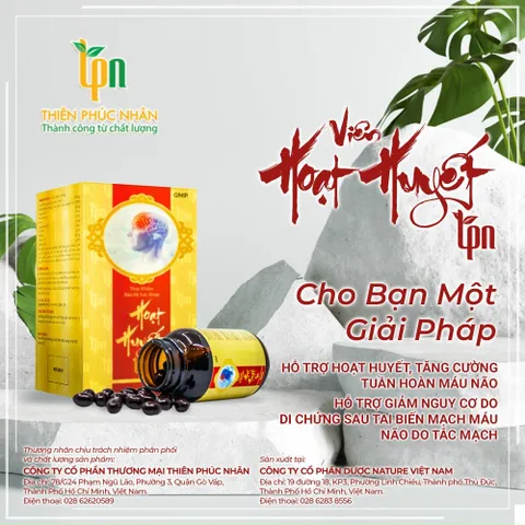 Combo 5 Hộp Thực Phẩm Bảo Vệ Sức Khỏe Hoạt Huyết TPN - Tăng Cường Tuần Hoàn Máu, Hỗ Trợ Cải Thiện Trí Não, Giúp Giảm Mệt Mỏi