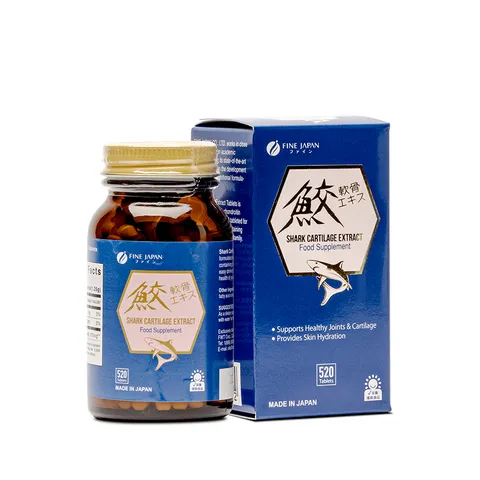 Viên Uống Sụn Vi Nhật Bản Fine Japan Shark Cartilage 520 Viên - Tăng Cường Sức Khỏe Xương Khớp, Giảm Đau Nhức, Dễ Dàng Hấp Thụ