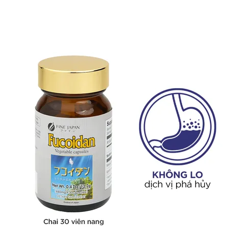 Viên Uống Fucoidan Fine Japan 30 Viên - Hỗ Trợ Tăng Cường Sức Khỏe và Miễn Dịch - Tảo Mekabu & Nấm Agaricus Nhật Bản