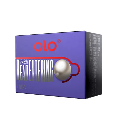 Bao cao su Olo 001 Bead Entering siêu mỏng bi tăng thêm 3cm hộp 10 cái
