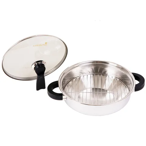 Chảo Inox Đa Năng Altenbach AB-M28W 28cm - 5 Lớp Cao Cấp, Nắp Kính, Sử Dụng Tất Cả Bếp Gas, Hồng Ngoại, Từ - Made In Korea