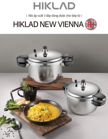 Nồi Áp Suất Inox 5.3L PoongNyun HNVPC-10(IH) - Thiết Kế Châu Âu Chống Dính, Đáy 3 Lớp Dày, Đa Chức Năng Nấu Ăn Tiết Kiệm Thời Gian