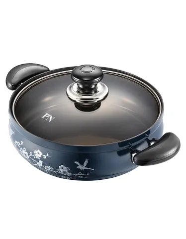 Nồi Lẩu Nhôm PoongNyun 24cm - Chống Dính, Chống Trầy Xước, Công Nghệ Hard Anodizing, Nắp Kiếng Chịu Nhiệt, 2.8L