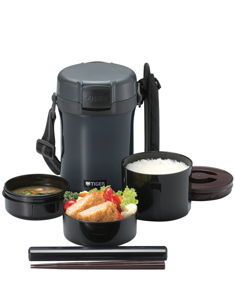 Cà men cơm giữ nhiệt Tiger 3 ngăn LWU-A171 1.22L - Hộp đựng thực phẩm hiện đại, giữ ấm lâu, chống bám bẩn, đi kèm dây đeo và đũa tiện lợi