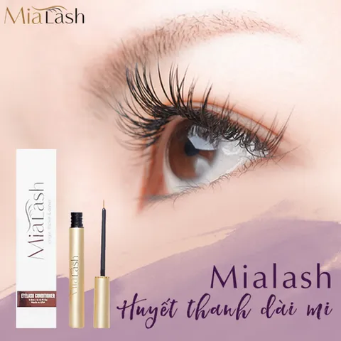 Serum Kích Dài Mi Mialash Công Nghệ Tế Bào Gốc 3.5ml - Serum Hỗ Trợ Mọc Mi Dài, Khỏe Từ Mỹ, Giúp Mi Dày, Đen Mượt, Không Rụng
