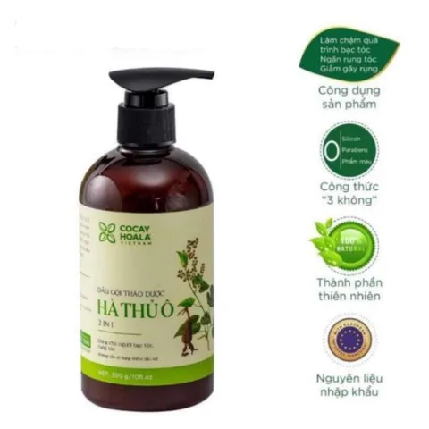 Dầu Gội Hà Thủ Ô Cocayhoala 300g - Cân Bằng Sắc Tố Melanin, Giảm Bạc Tóc, Phục Hồi Tóc Hư Tổn, Dưỡng Tóc Mềm Mượt