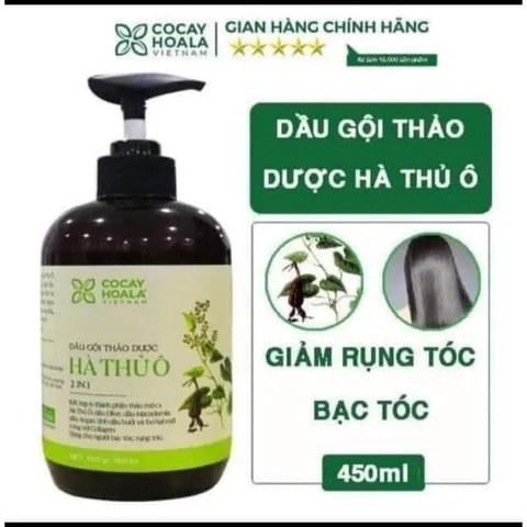 Dầu Gội Hà Thủ Ô Cocayhoala 300g - Cân Bằng Sắc Tố Melanin, Giảm Bạc Tóc, Phục Hồi Tóc Hư Tổn, Dưỡng Tóc Mềm Mượt