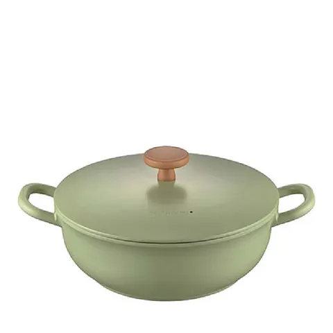 Nồi Lẩu Ceramic PoongNyun BLRPT-24CL 24cm - Lẩu Nhôm Chống Dính Pistachio Green, Dung Tích 3.2L, Phù Hợp Tất Cả Bếp Gas, Điện, Từ