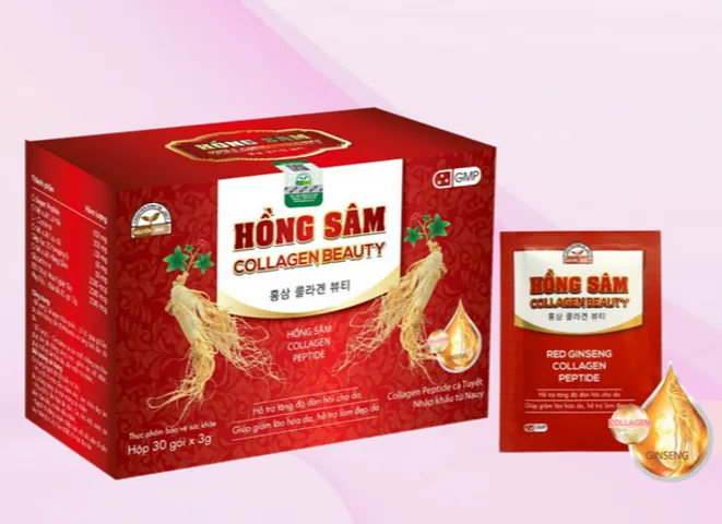 Hồng Sâm Collagen Beauty - Collagen Giúp Làm Đẹp Da Trắng Sáng, Giữ Ẩm, Tăng Độ Đàn Hồi Cho Da