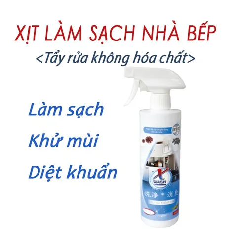 Xwash 500ml - Sản phẩm vệ sinh nhà bếp tự nhiên, khử mùi và bảo vệ sức khỏe, an toàn cho gia đình bạn