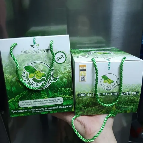 Cà Phê Xanh Giảm Cân Thiên Nhiên Việt - Hỗ Trợ Đốt Mỡ, Thanh Lọc Cơ Thể, Hộp 30 Gói/16gr, Dễ Dùng, Hương Vị Thơm Ngon