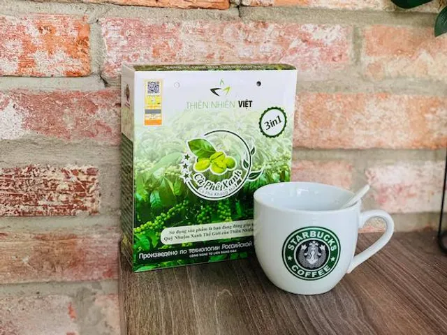Cà Phê Xanh Giảm Cân Thiên Nhiên Việt - Hỗ Trợ Đốt Mỡ, Thanh Lọc Cơ Thể, Hộp 30 Gói/16gr, Dễ Dùng, Hương Vị Thơm Ngon