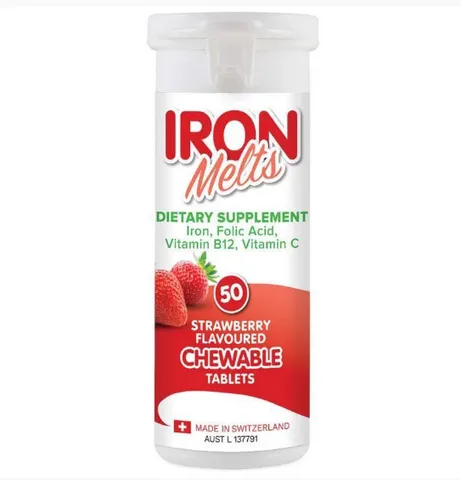 Iron Melts - Viên Bổ Sung Sắt, Acid Folic, Vitamin B12