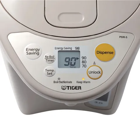 Bình thủy điện Tiger PDR-S40W 4.0L - Bình đun nước tự động có LCD, khóa nước, tiết kiệm điện, thiết kế sang trọng, Made in Japan