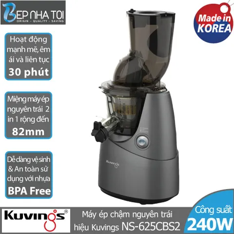 Máy Ép Trái Cây Tốc Độ Chậm Kuvings NS-625CBS2 - Công Nghệ Ép Nguyên Trái, Dung Tích 400ml, Thiết Kế Hiện Đại, Made In Korea