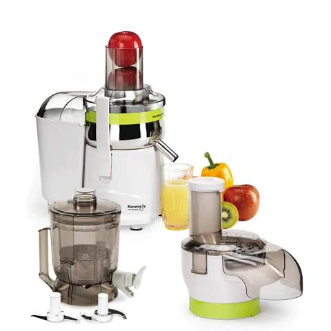 Máy Ép Trái Cây Đa Năng 3 Trong 1 Kuvings NJM-9010GR - Ép, Xay, Thái Cắt Rau Củ, Dung Tích 2.0L, Made in Korea