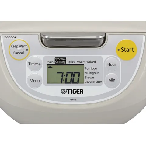 Nồi Cơm Điện Tử Tiger JBV-S18W 4 Trong 1 (1.8L) - Chức Năng Tacook Nấu Đồng Thời & Giữ Ấm Tối Ưu, Made in Japan