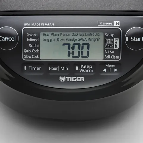 Nồi Cơm Điện Tử Cao Tần Áp Suất Tiger JPM-H18V 5 trong 1 1.8L - 20 Chức Năng Nấu, Màn Hình LCD, Giữ Ấm Tự Động 24 Giờ