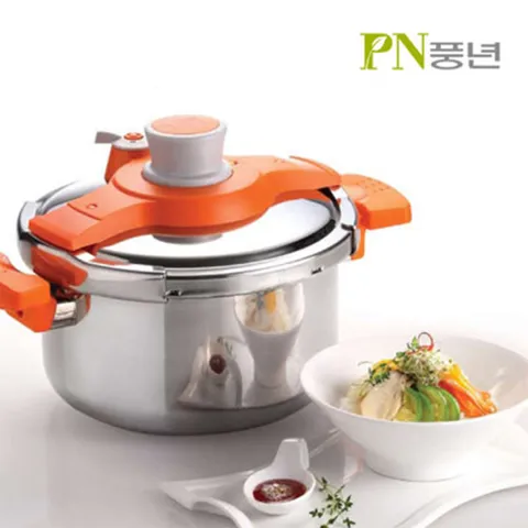 Nồi Áp Suất Inox 3 Lớp Poongnyun VBVPC-08 4.5L - Dùng Cho Bếp Gas, Bếp Từ, Công Nghệ One Touch, Sang Trọng Và Tiện Lợi