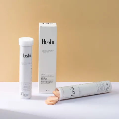 Viên sủi Hoshi Nhật Bản - Hỗ trợ làm trắng da tự nhiên, chống lão hóa, 20 viên bổ sung collagen và vitamin cho làn da rạng rỡ.