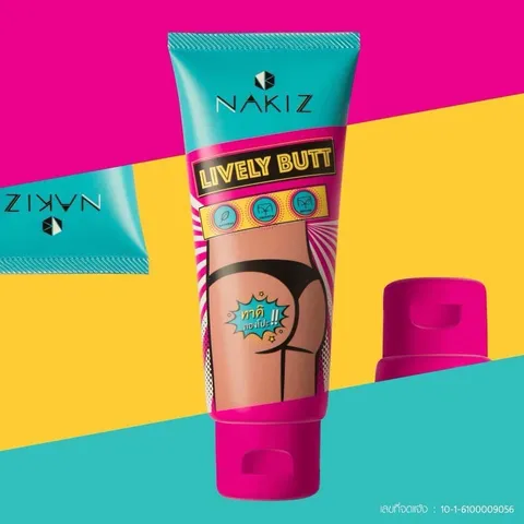 Kem giảm thâm mông, nhũ hoa Nakiz Lively Butt 100ml - Hỗ trợ làm sáng da, mịn màng cho vùng thâm, an toàn cho mọi loại da.