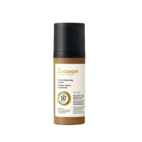 Kem Chống Nắng Bí Đao Cocoon SPF 50+ PA++++ - Bảo Vệ Da, Kiềm Dầu, Dưỡng Da 50ml, Thân Thiện Với Da Nhạy Cảm