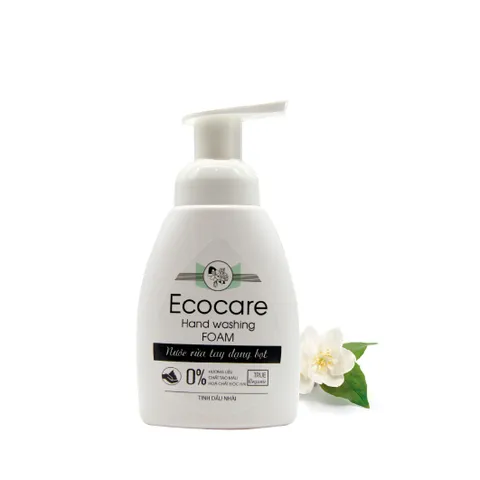 Nước Rửa Tay Hữu Cơ Ecocare - Tinh Dầu Thiên Nhiên Kháng Khuẩn, Mềm Da, Tạo Bọt 250ml (Cam/Quế/Nhài)