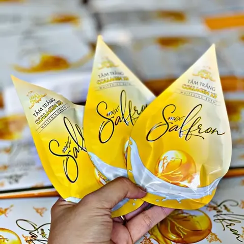 Sữa Tắm Trắng Collagen X3 Mix Saffron Đông Anh - Làm Trắng Da Hiệu Quả, Hương Thơm Dễ Chịu, Hộp 3 Gói Chất Lượng Cao