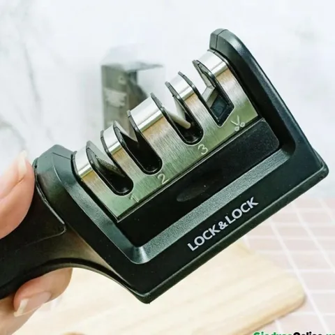 Dụng Cụ Mài Dao Kéo LocknLock 4 Rãnh CKK114 - Chất Liệu Nhựa ABS, Thép Không Gỉ, Thiết Kế Thông Minh, Dễ Dàng Sử Dụng