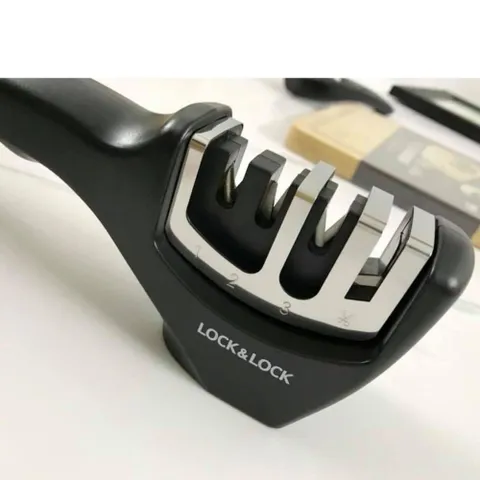 Dụng Cụ Mài Dao Kéo LocknLock 4 Rãnh CKK114 - Chất Liệu Nhựa ABS, Thép Không Gỉ, Thiết Kế Thông Minh, Dễ Dàng Sử Dụng