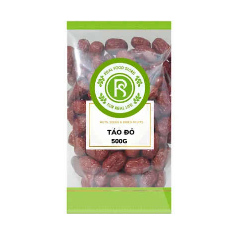 Táo Đỏ Tân Cương Real Food - Quả Jujube Sấy Khô Giàu Dinh Dưỡng - Tăng Cường Sức Khỏe và Tiêu Hóa