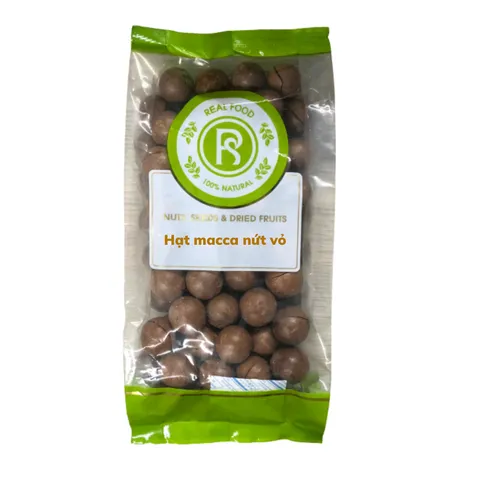 Hạt Macadamia Nứt Vỏ Real Food - Nữ Hoàng Hạt Dinh Dưỡng, Rang Nguyên Chất Từ Úc, Bổ Sung Dinh Dưỡng Cho Phụ Nữ Và Trẻ Em