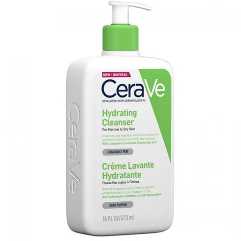 Sữa Rửa Mặt Cerave 473ML - Làm Sạch Sâu Cho Da Thường và Da Khô, Dưỡng Ẩm Tối Ưu với Hyaluronic Acid và Ceramide