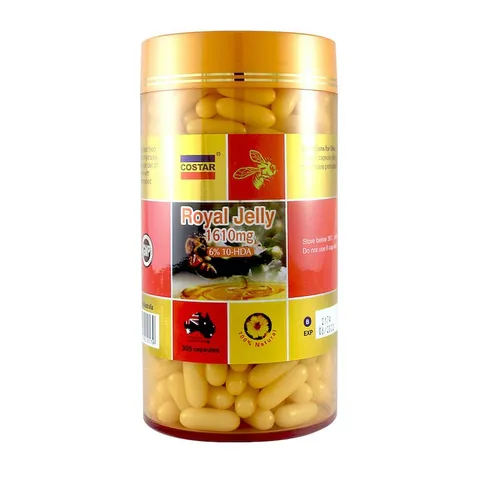 Sữa Ong Chúa Costar Royal Jelly 1610mg - Viên uống làm đẹp da, hỗ trợ sức khỏe - Hương vị ngon, dễ uống, 365 viên