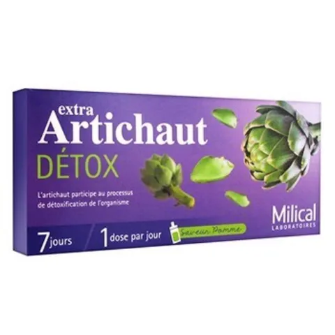 Nước Uống Thải Độc Gan Extra Artichaut Milical 7 Ngày - Giải Độc Từ Hoa Atiso, Hỗ Trợ Sức Khỏe Gan, Pháp