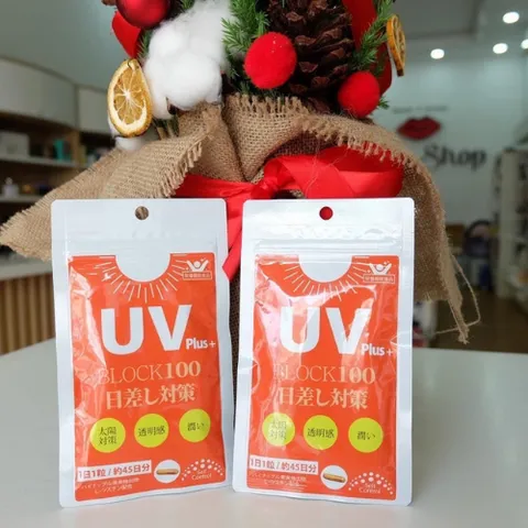 Viên Uống Chống Nắng UV Plus+ Block100 Nhật Bản 45 Viên - Bảo Vệ Da, Giảm Tác Động UV, Tăng Cường Đề Kháng Da