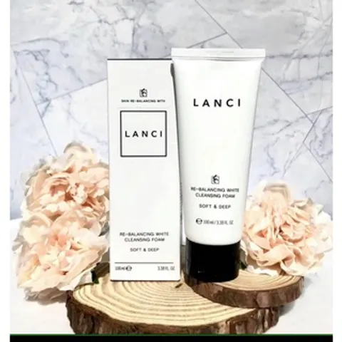 Sữa Rửa Mặt Lanci Whitening Deep Clean Hàn Quốc 100ml - Làm Sạch Da, Ngăn Ngừa Mụn, Cấp Ẩm, Chống Viêm, Tươi Sáng, Duy Trì Độ Ẩm