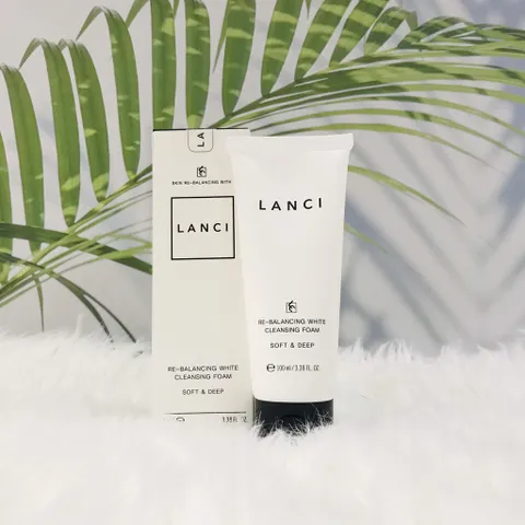 Sữa Rửa Mặt Lanci Whitening Deep Clean Hàn Quốc 100ml - Làm Sạch Da, Ngăn Ngừa Mụn, Cấp Ẩm, Chống Viêm, Tươi Sáng, Duy Trì Độ Ẩm