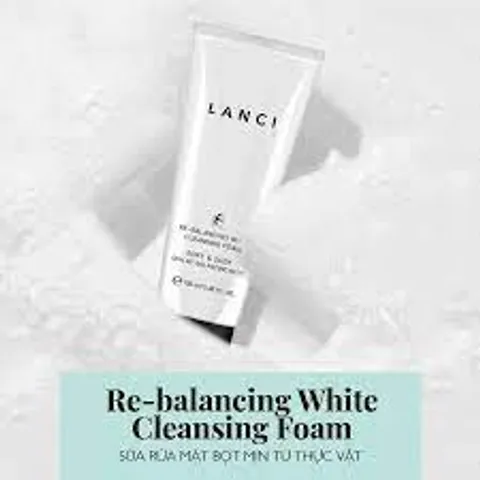 Sữa Rửa Mặt Lanci Whitening Deep Clean Hàn Quốc 100ml - Làm Sạch Da, Ngăn Ngừa Mụn, Cấp Ẩm, Chống Viêm, Tươi Sáng, Duy Trì Độ Ẩm