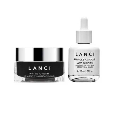 Bộ Dưỡng Trắng Da 3D-BRIGHTY LANCI - Kem và Serum Trắng Sáng Da, Hiệu Quả Ngay Sau 1 Giây Sử Dụng, Hàn Quốc