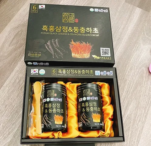 Cao Hắc Sâm Đông Trùng Hạ Thảo 2 Lọ x 240gr Hàn Quốc - Giải Pháp Bổ Sung Sức Khỏe Từ Thiên Nhiên, Quà Tặng Sang Trọng cho Tết