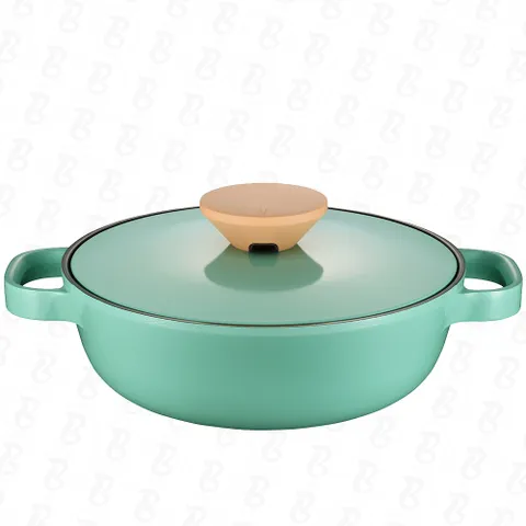 Nồi lẩu Ceramic PoongNyun BNPT-24CL 24cm - Chống dính, Chống trầy xước, Dung tích 2.8L, Màu xanh Tiffany - Để sử dụng trên bếp từ, bếp gas, hồng ngoại