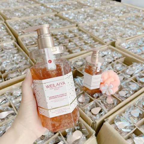 Sữa Tắm Trắng Da Tủy Mật Hoa Hồng Damask Weilaiya 450ml - Dưỡng Ẩm Sâu, Làm Sáng Da, Hương Thơm Quyến Rũ